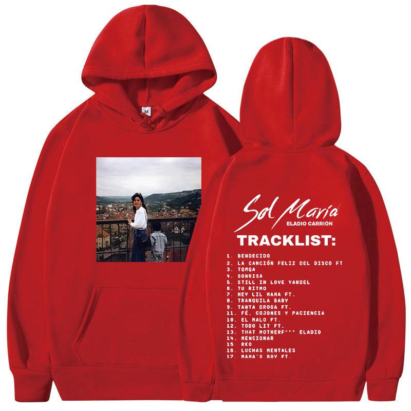 Eladio Carrion Sol Maria Music Album Hoodie Men Clothes Fashion Hip Hop Oversized Sweatshirts Loose Casual Long Sleeve Pullovers