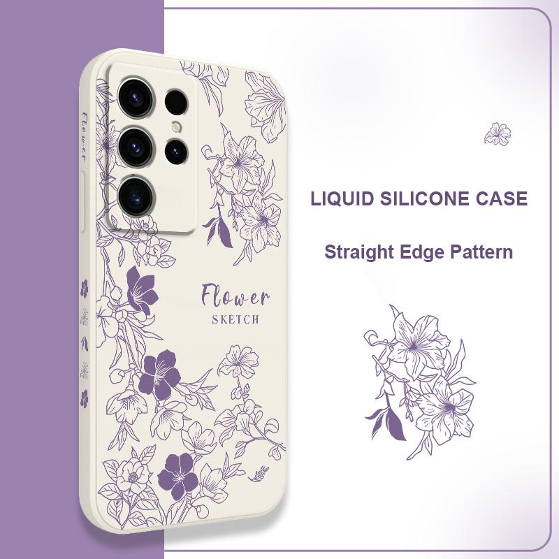 Line Morning Glory Phone Case For Samsung Galaxy S25 FE S24 S23 S22 S21 S20 S10 S10E Ultra Plus Note 20 Ultra Plus Cover