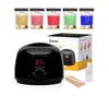 Bolusso Complete Hair Removal Kit - Adjustable Wax Heater 30–120 °C Complete Kit - 1000g Wax Beads &; 50 Spatulas + Oil