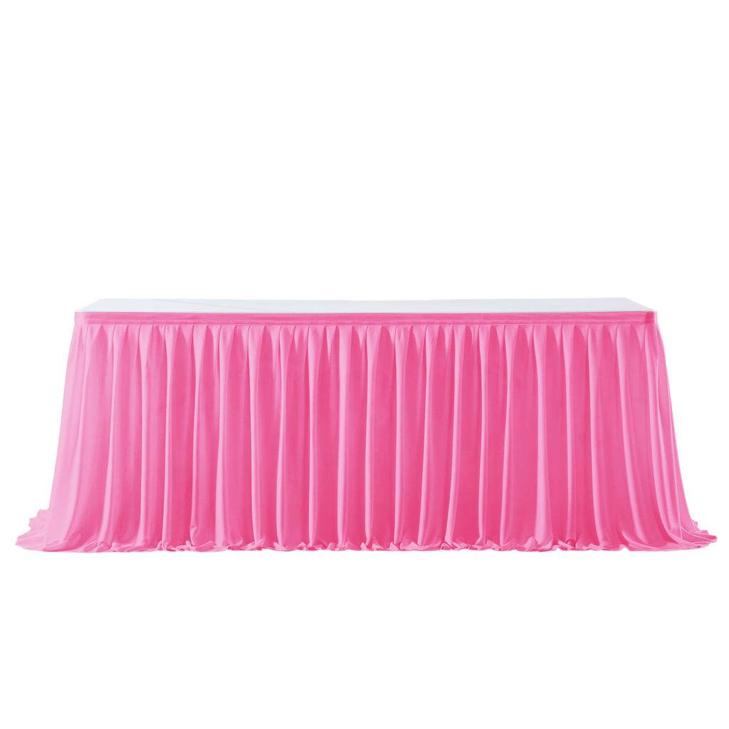 Table Skirt Thickened Anti-wrinkle Polyester Fiber Polyester Cloth Wrinkled Table Skirt Birthday Party Decoration Dessert Table