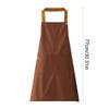 Solid Color Kitchen Apron with Dual Pockets Waterproof Oil-proof Adjustable Breathable Men Women Chef Cooking Baking Bib Apron