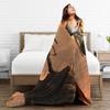Tomb-Raider Lara Croft Fashion Blanket Survival Video Game Flannel Vintage Breathable Throw Fashion Blanket for Bedding Lounge Winter Travel