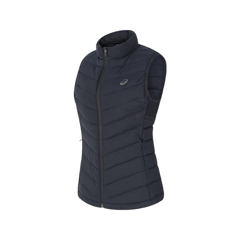 Asics Down Vest Series Stand Collar Warm Sports Vest Women Vests Black 2032D126-001