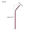 2/4pcs Reusable Metal Straws Stainless Steel  Bent Drinking Straw 10.4/10.5" Long Suitable for Milk Shake Beverage Juice