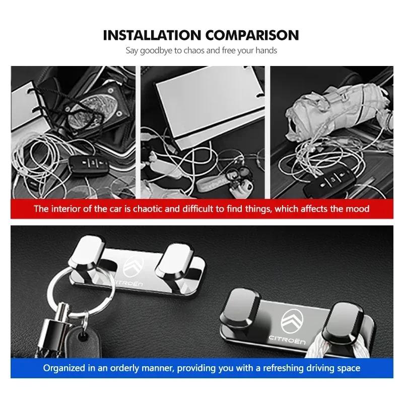 Car Seat Metal Hook Purse Bag Hanger Back Seater Bracket Hanger For Citroen C5 C1 C2 C6 C4L DS3 DS4 DS5 C-Elysee Grand Berlingo
