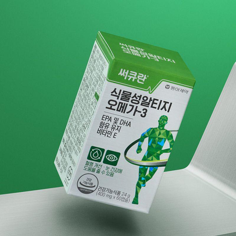 

Dong-A Pharmaceutical Circulan Plant-Based AltiGioomega-3 (400mlX60Capsules)