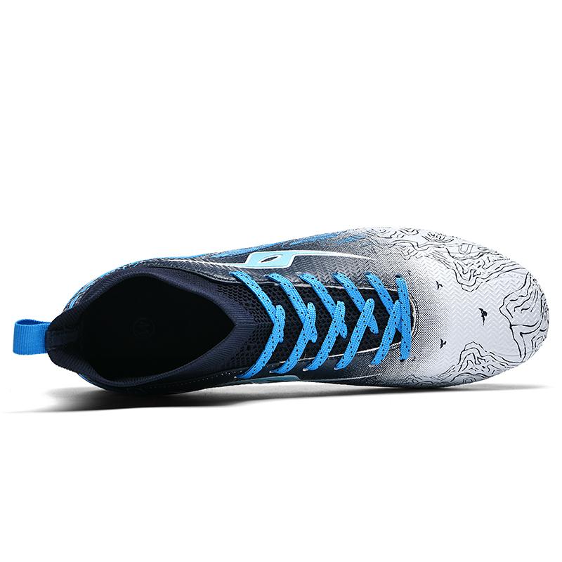 Football Boots Are Lace-up High Elastic Socks Training Artificial Grassland Outdoor Sports Training Football Shoes