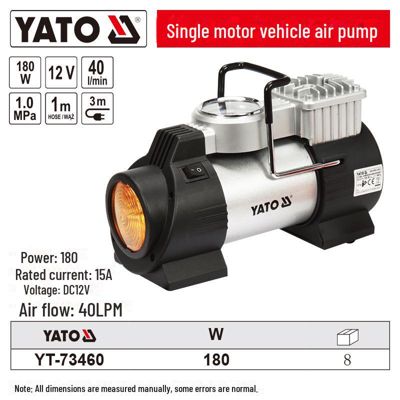 Портативный электрический насос для шин автомобиля YATO Single motor YT-73460