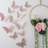 Lot de 12 autocollants muraux 3D en papier creux pour décoration de salon, de maison, de festival, de mariage, de fête
