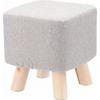 Fuji Boeki Fabric Stool, Square, Mini Size, Beige, 16444, 26.5cm (W) X 26.5cm (D) X 27cm (H)