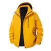Outdoor Three-In-One Waterproof and Windproof Jacket with Color-Matching Removable Hood Jacket