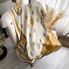 Scarf women's winter Korean version versatile decorative warm scarf women's cute geometric double-sided imitation cashmere shawl