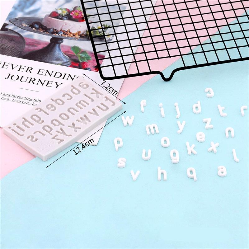 Aomily 5 Styles Art 3D Letter Fondant Silicone Mold Candle Sugar Craft Tool Chocolate Cake Mould Kitchen DIY Baking Decorating