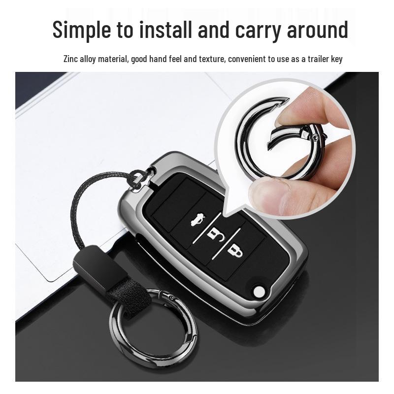 Men's Black Car Keyring & Mobile Phone Lanyard with Anti-Lost Finger Ring & U Disk Attachment