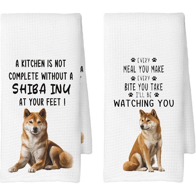 Long-Haired Dachshund Kitchen Towels Set of 2, Dog Gifts for Women, Dachshund Gifts, Dog Lover Mom Gift Tea Towels Kitchen Hand Towels 16x24 Inch for