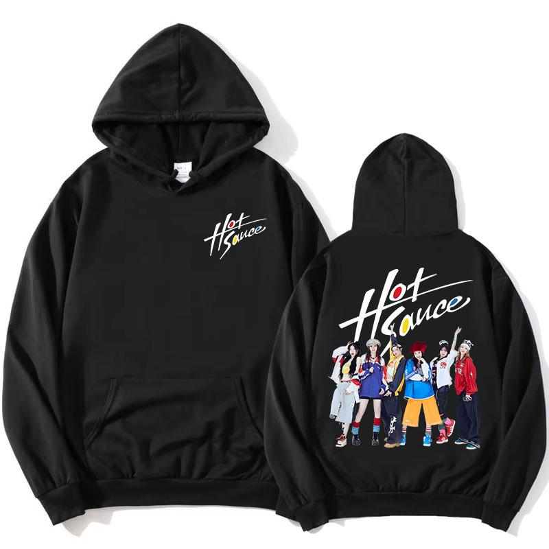 Hot Sauce Single Graphic Hoodies Long Sleeve Fashion Hooded Sweatshirts Casual Korean Girls Band Fashion Pullovers Women Hoodie XS 2318₽