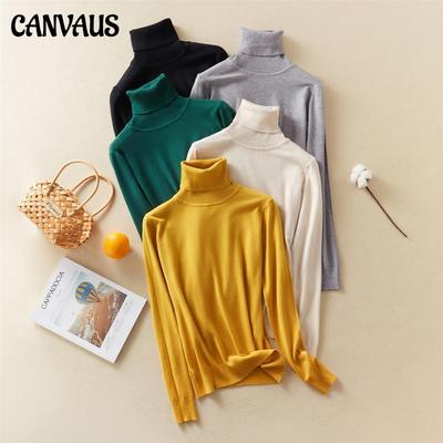 Automne haut d'hiver solide Pull Femme Pull épais tricoté femmes col roulé surdimensionné femmes Pull tricot Pull Pull pull