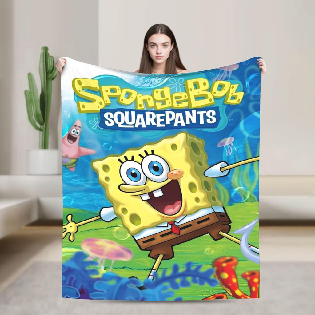 Patrick Star Blankets SpongeBob SquarePants Fuzzy Funny Warm Throw Blanket for Home Restaurant Spring/Autumn