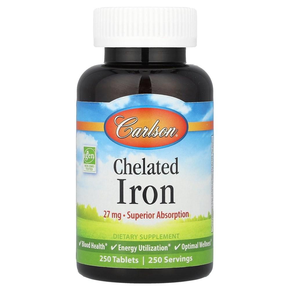 Carlson Chelated Iron 27mg 250 Tablets Basic 1 pcs