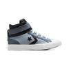 Converse Pro Blaze Strap Leather High PS Heirloom Silver Kids Sneakers Blue Black White A05519C