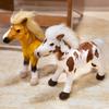 Cartoon Simulation Pony Horse Doll Plush Toy Pony Stand Horse Doll Children Accompany Soothing Doll