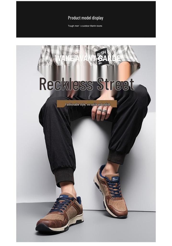 Men's Plus Size Retro Denim Casual Sports Shoes