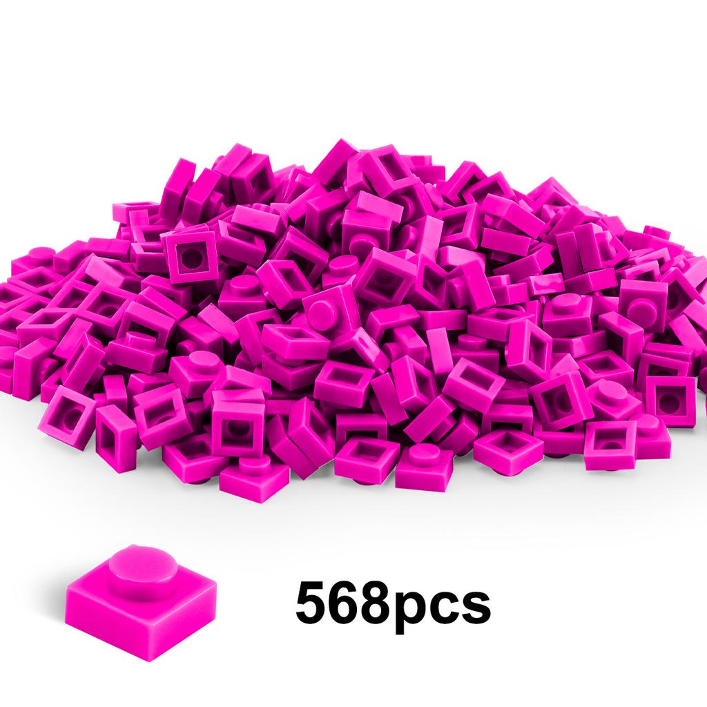 100 g 1x1 niedrige Bausteine, dicke Figuren, 2x2-Steine, Punkte, pädagogische kreative Größe, kompatibel mit Plastikspielzeug für Kinder