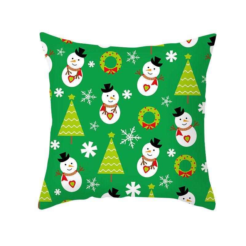 Luxuriously Soft 18 Inch Merry Christmas Cushion Cover With Santa Claus And Holiday Colors
