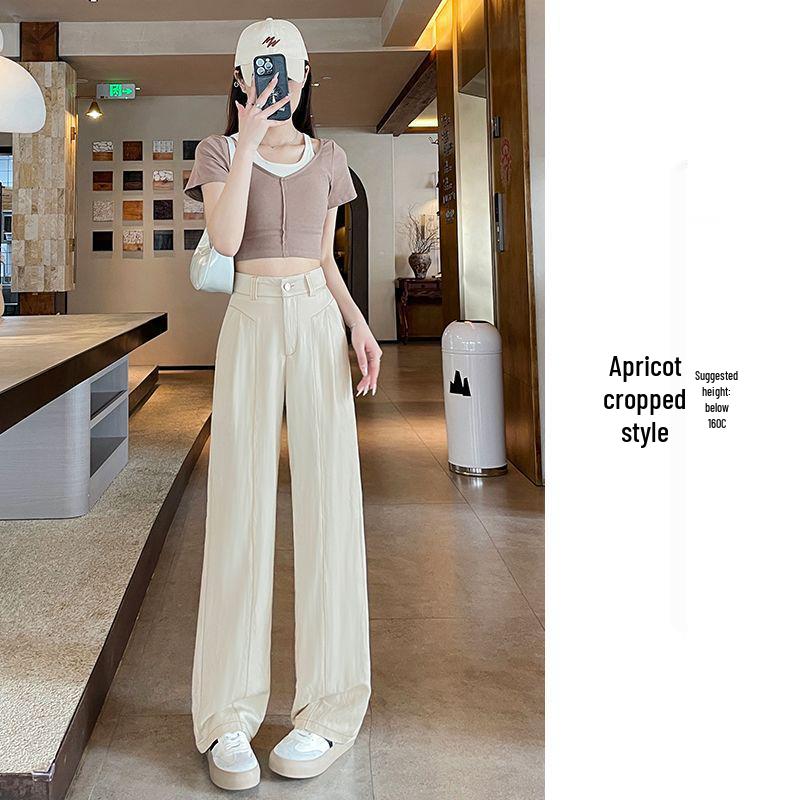 Women s High-Waisted Flowy Wide-Leg Jeans - Slimming Summer Casual Pants S