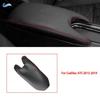 Black Leather+Red Line Center Console Armrest Cover  For Cadillac ATS 2013-