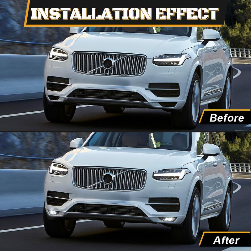 Frameless Fog Lamp For Volvo XC60 XC90 S90 V90 2018-2025 Daytime Running Light LED Front Fog Driving Light 32337364 32337365 12V