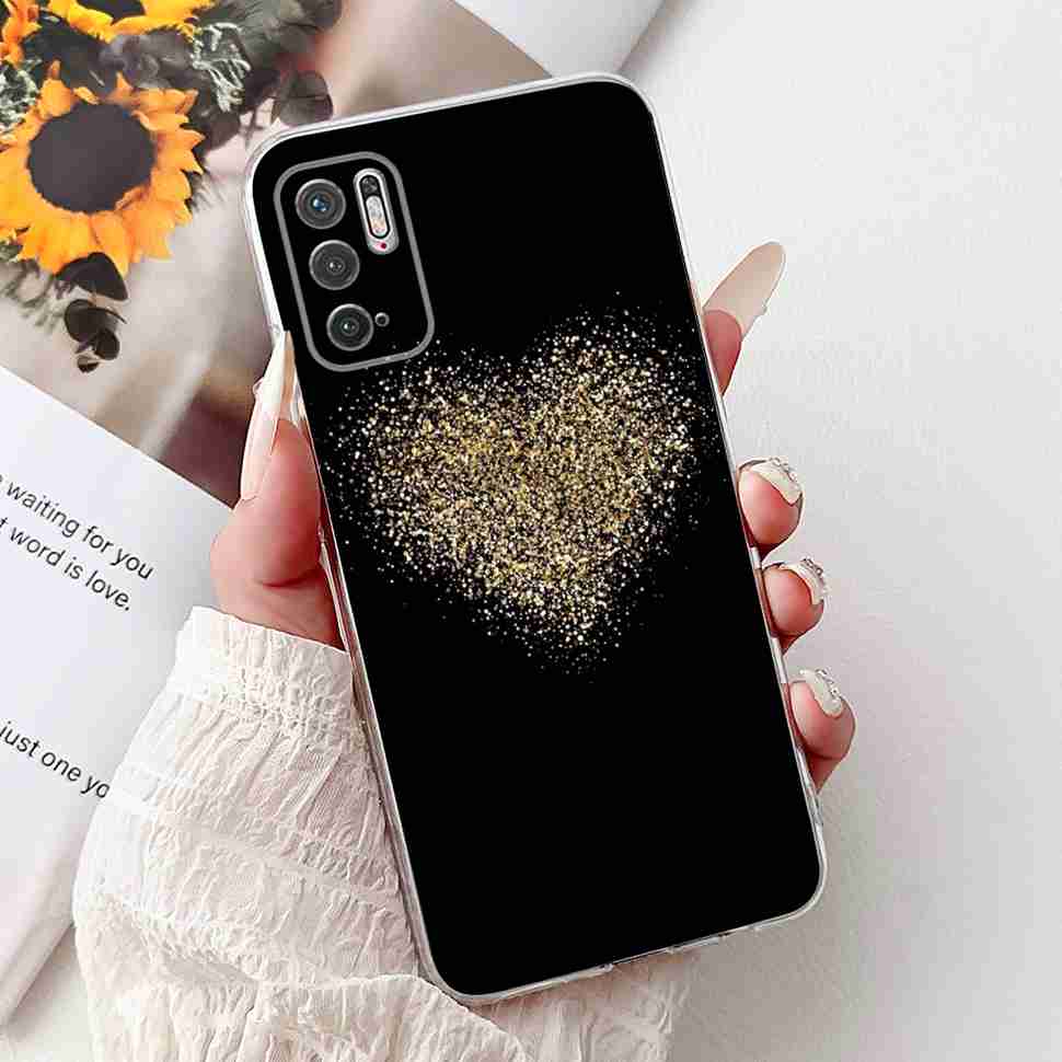For Redmi Note 10 5G Case Fashion Rose Bow Soft Silicone TPU Back Cover For Xiaomi POCO M3 Pro 5G 6.5" Shockproof Phone Cases