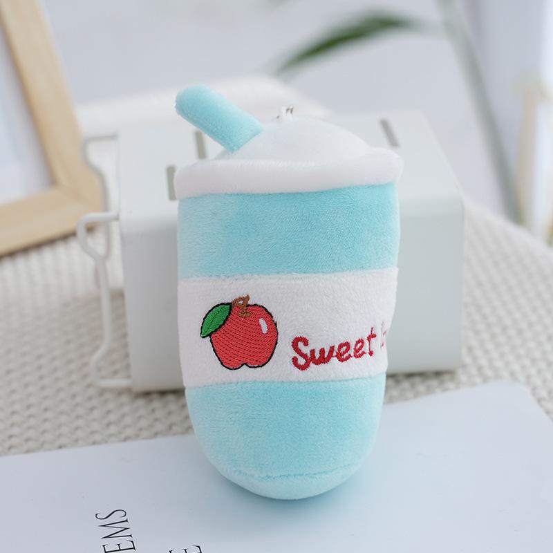 Cartoonstyle Charming Fruit Bubble Tea Plush Keychain In Vibrant Colors Tall 15cm