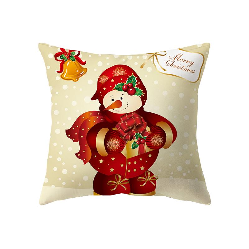 Merry Christmas Santa Claus Print Pattern Cushion Cover Home Living Room Sofa Decoration Pillow Pillow Cover