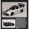 1/32 Porsche 911 Targa 4S Martini Racing Edition Sports Car Alloy Diecast Model Car High Simulation Ornament Decorations Present