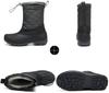 Snow Winter Short Boa Adjustable Gray CM [JSWEI] Boots, Boots, Lightweight, Warm, Down-filled Material, Drawstring, Waterproof, Water-repellent,