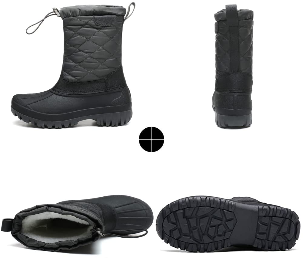Snow Winter Short Boa Adjustable Gray CM [JSWEI] Boots, Boots, Lightweight, Warm, Down-filled Material, Drawstring, Waterproof, Water-repellent,