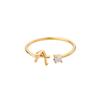 Tiny Initial Letter Rings For Women Stainless Steel A-Z Letters Adjustable Ring Female Christmas Aesthetic Jewelry
