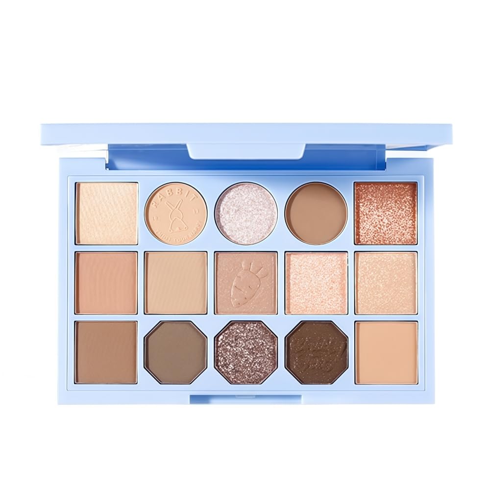 

Cute Eyeshadow 15 Cool Shades Eyeshadow Palette, Waterproof & Sweatproof, Glitter Pearlescent Eye Makeup - 02 Sunset Beach