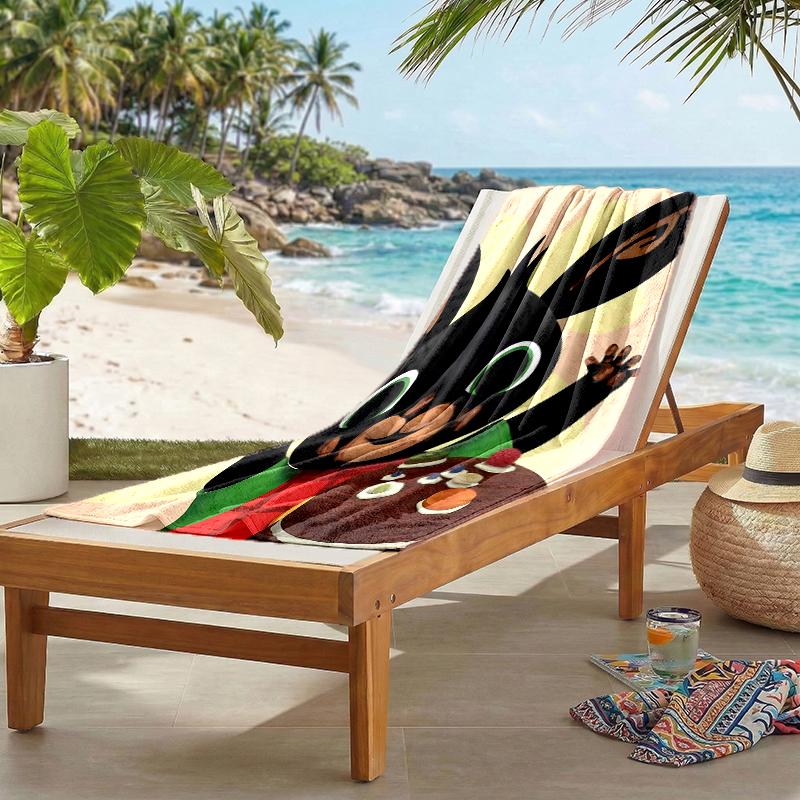 Bunny Fashion Beach Towel: Ideal for Summer Adventures Soft, absorbent and quick drying suitable for swimming and bathing