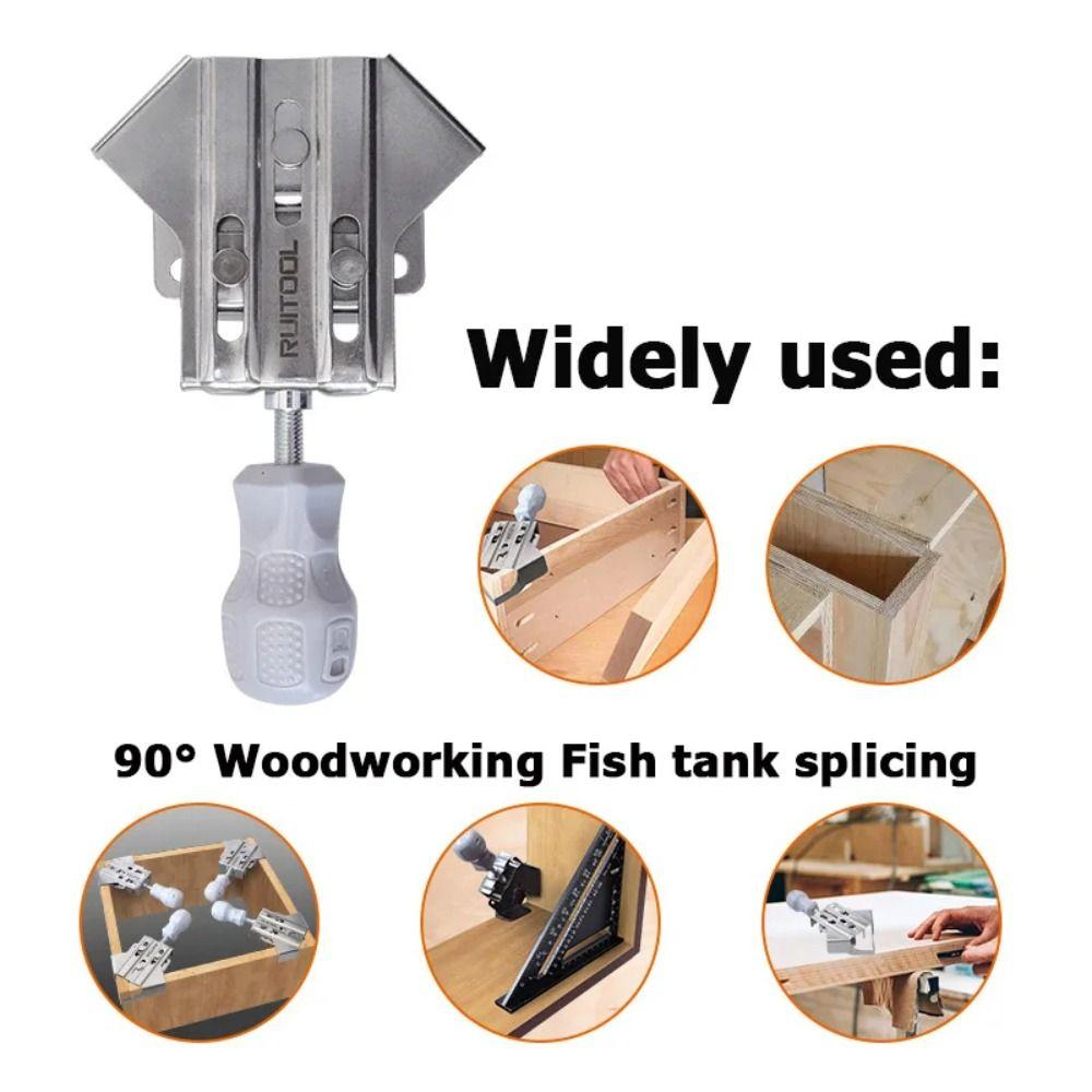 Stainless Steel Corner Clamp Multipurpose Photo Framing Tool Swing Jaw Right Angle Clamp  T-shaped