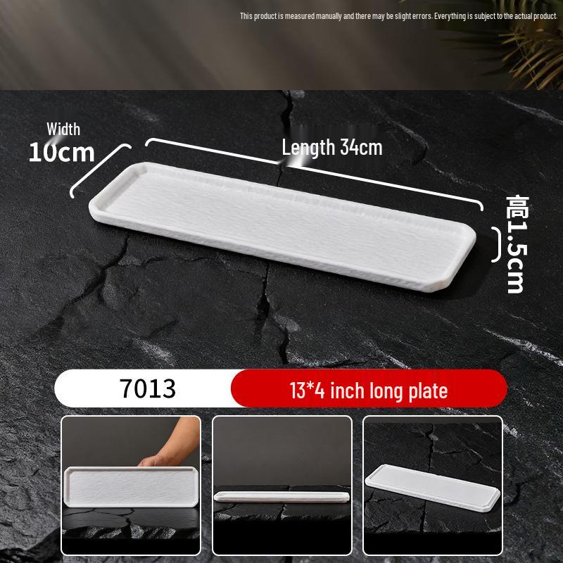 Melamine Long Sushi/BBQ/Hot Pot Plate for Beef and Cold Dishes