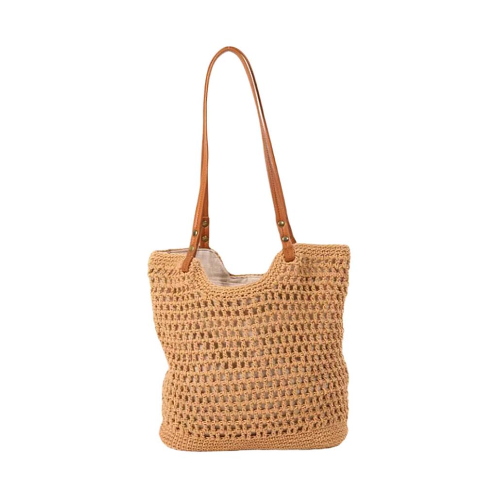 Women Shoulder Bag Boho Woven Handbag Shopping Bag for Birthday Party Travel