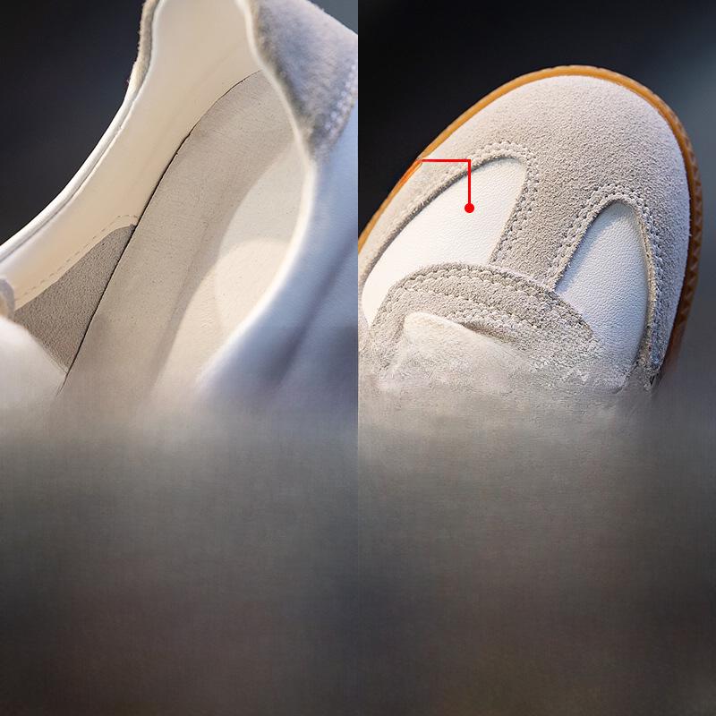 2025 Women's Genuine Leather Sporty Flat Shoes - Versatile, Trendy German Trainer for Spring