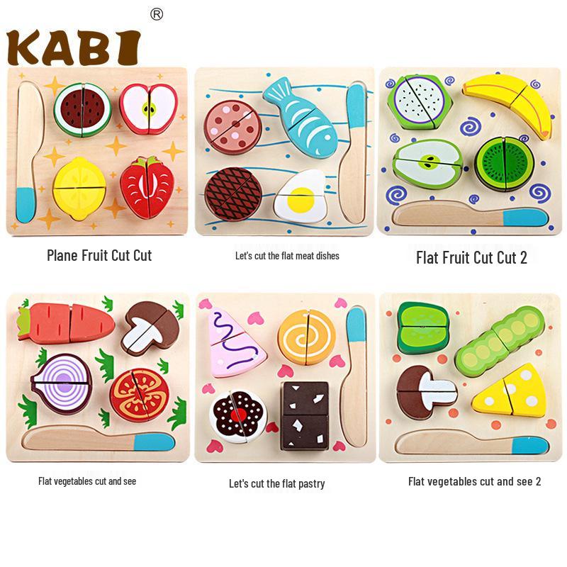 

Velcro Wooden Fruit & Veggie Cutting Toy Set for Kids Mushroom Version