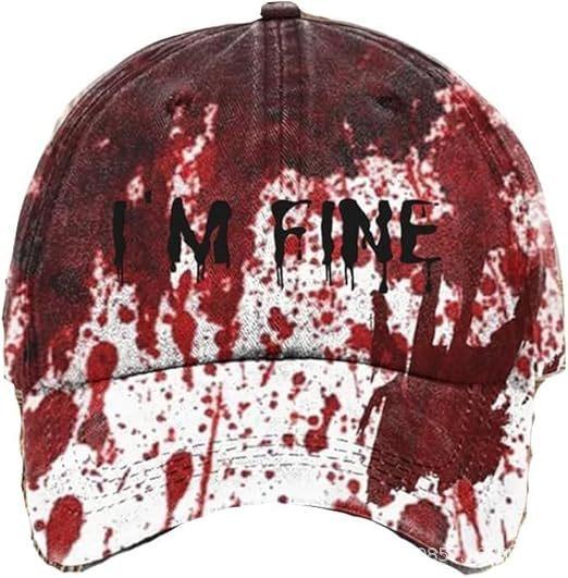

2025 New 3D Print Halloween Baseball Cap, 100% Cotton Sun Hat for Outdoor Sports Men Women 56-60CM