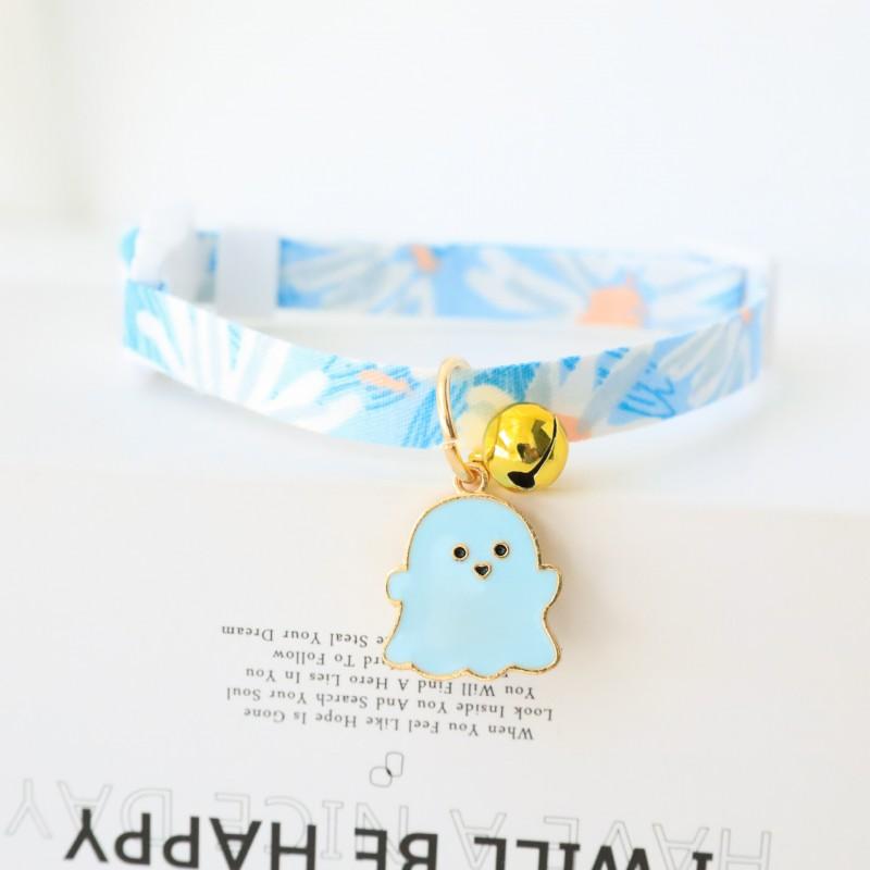 Colorful Cartoon Pet Collar With Bell Safety Buckle Cats Dogs Small Medium Pets