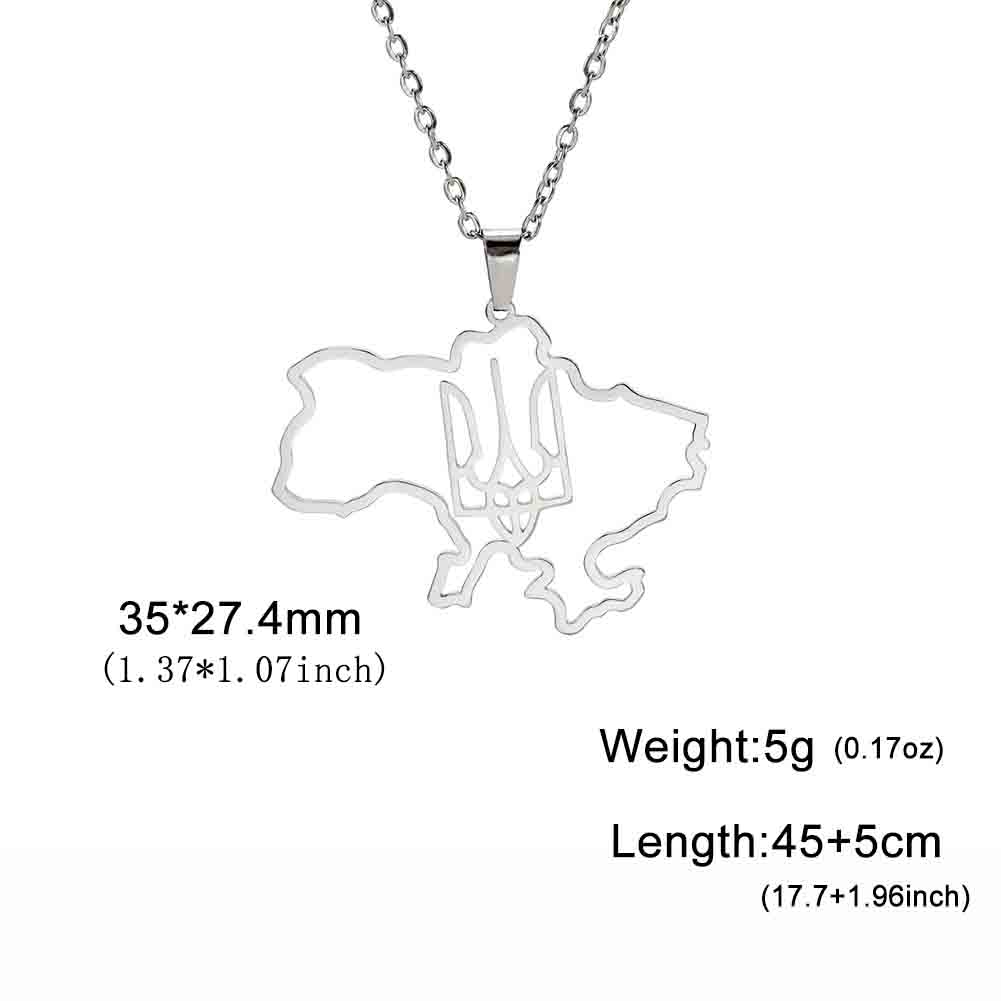 Cazador Ukraine National Symbol Necklaces for Women Men Stainless Steel Ukrainian Jewelry Tryzub Pendant Necklace Gift 2026 New
