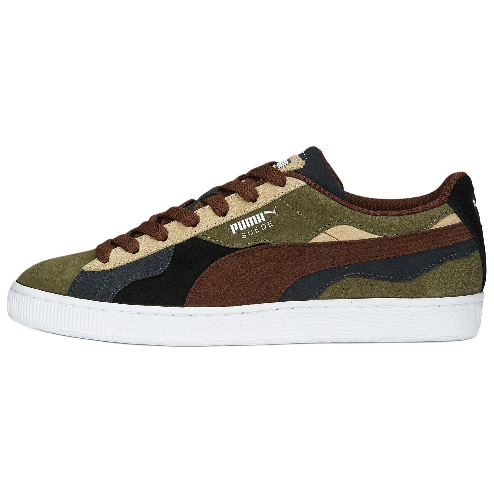 PUMA Suede  Camowave Olive Chestnut Brown  389277-01 35.5