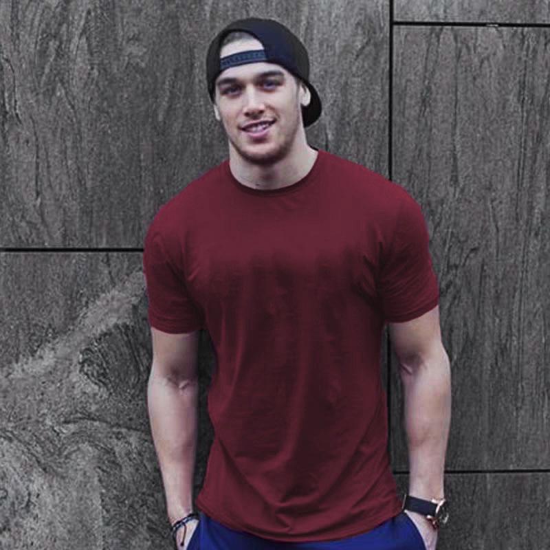 Men's Spring Sports Short-Sleeve T-Shirt with Custom Logo - European & American Style, Large Size, Breathable Cotton for Training